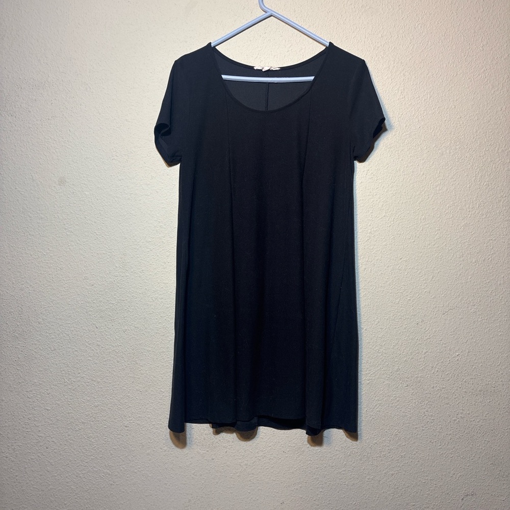 Pink Rose Classic Black Dress